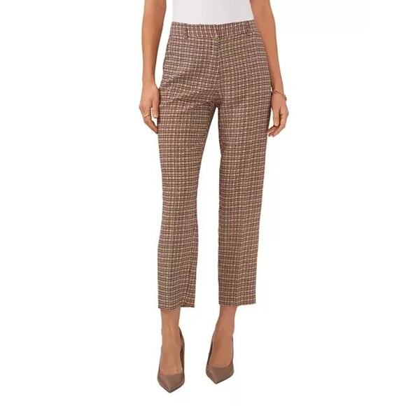VINCE CAMUTO NWT $118 Multi Colored Hounds tooth Ankle Pants Size 8 - Picture 1 of 7